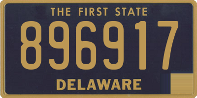 DE license plate 896917