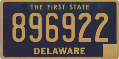 DE license plate 896922