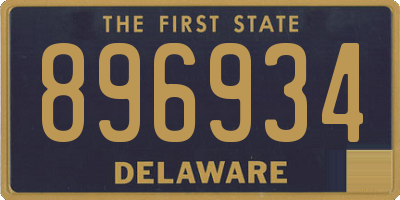 DE license plate 896934