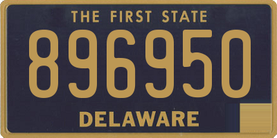 DE license plate 896950