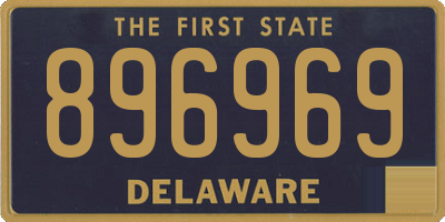 DE license plate 896969