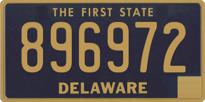 DE license plate 896972