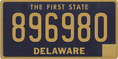 DE license plate 896980