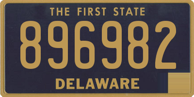 DE license plate 896982