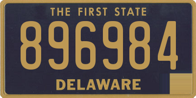 DE license plate 896984