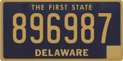 DE license plate 896987