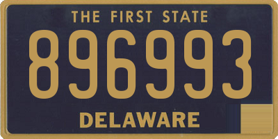 DE license plate 896993