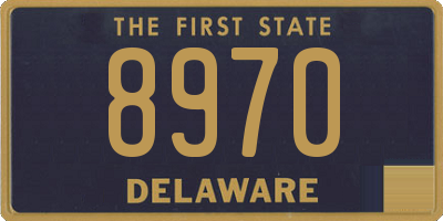 DE license plate 8970