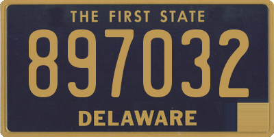 DE license plate 897032