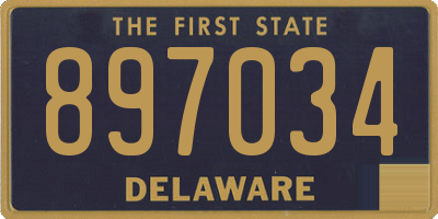 DE license plate 897034