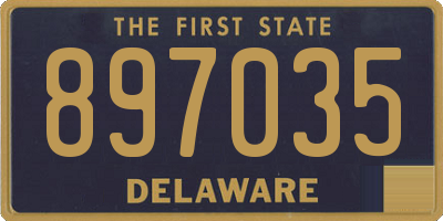 DE license plate 897035