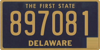 DE license plate 897081