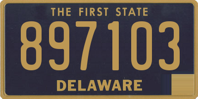 DE license plate 897103