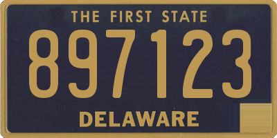 DE license plate 897123
