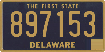 DE license plate 897153