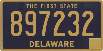 DE license plate 897232
