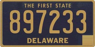 DE license plate 897233