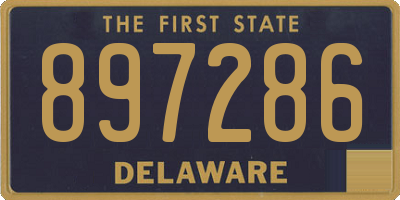 DE license plate 897286