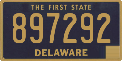 DE license plate 897292
