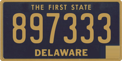 DE license plate 897333