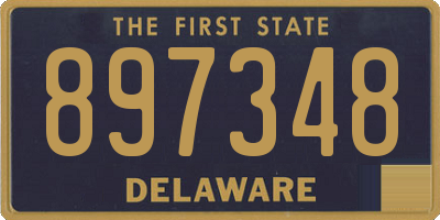 DE license plate 897348