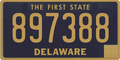 DE license plate 897388
