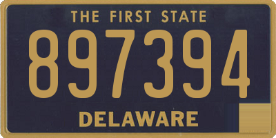 DE license plate 897394