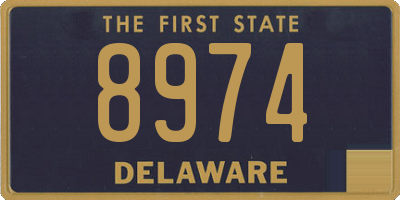 DE license plate 8974