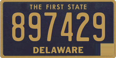 DE license plate 897429