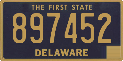 DE license plate 897452