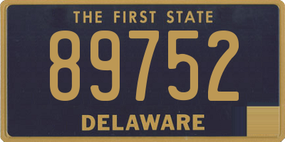 DE license plate 89752