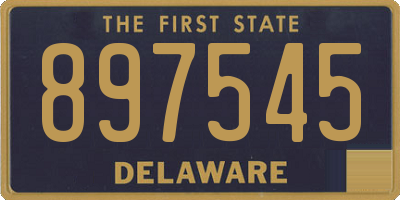 DE license plate 897545