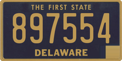DE license plate 897554