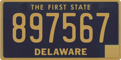 DE license plate 897567