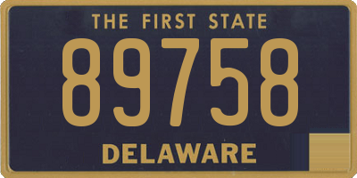 DE license plate 89758