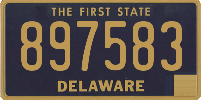 DE license plate 897583
