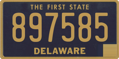 DE license plate 897585