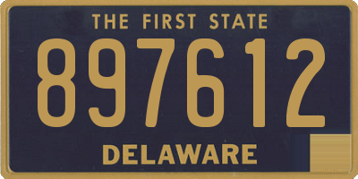 DE license plate 897612