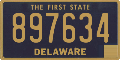DE license plate 897634