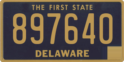 DE license plate 897640