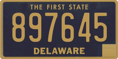 DE license plate 897645