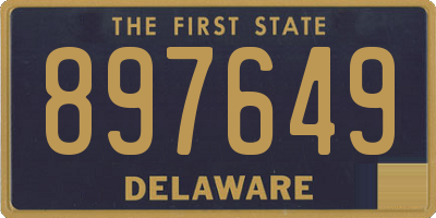 DE license plate 897649