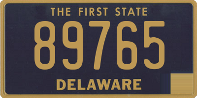 DE license plate 89765