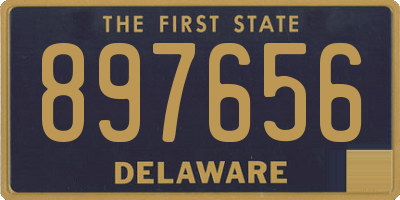 DE license plate 897656