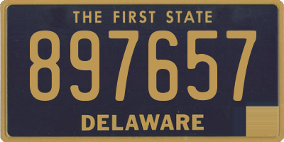 DE license plate 897657
