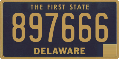 DE license plate 897666
