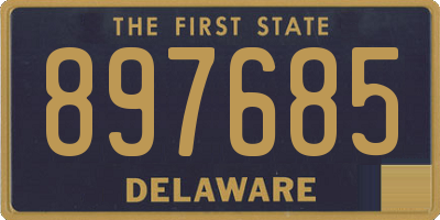 DE license plate 897685