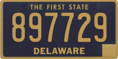 DE license plate 897729