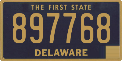 DE license plate 897768
