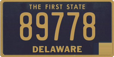 DE license plate 89778